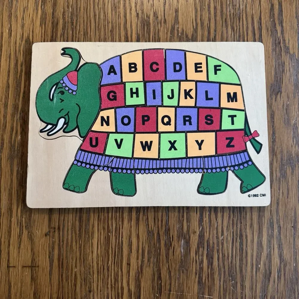 VTG Chadwick Miller 2 Wooden Puzzles Counting Alphabet Learning Non Toxic Paint
